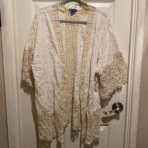 Cream color Crotchet poncho